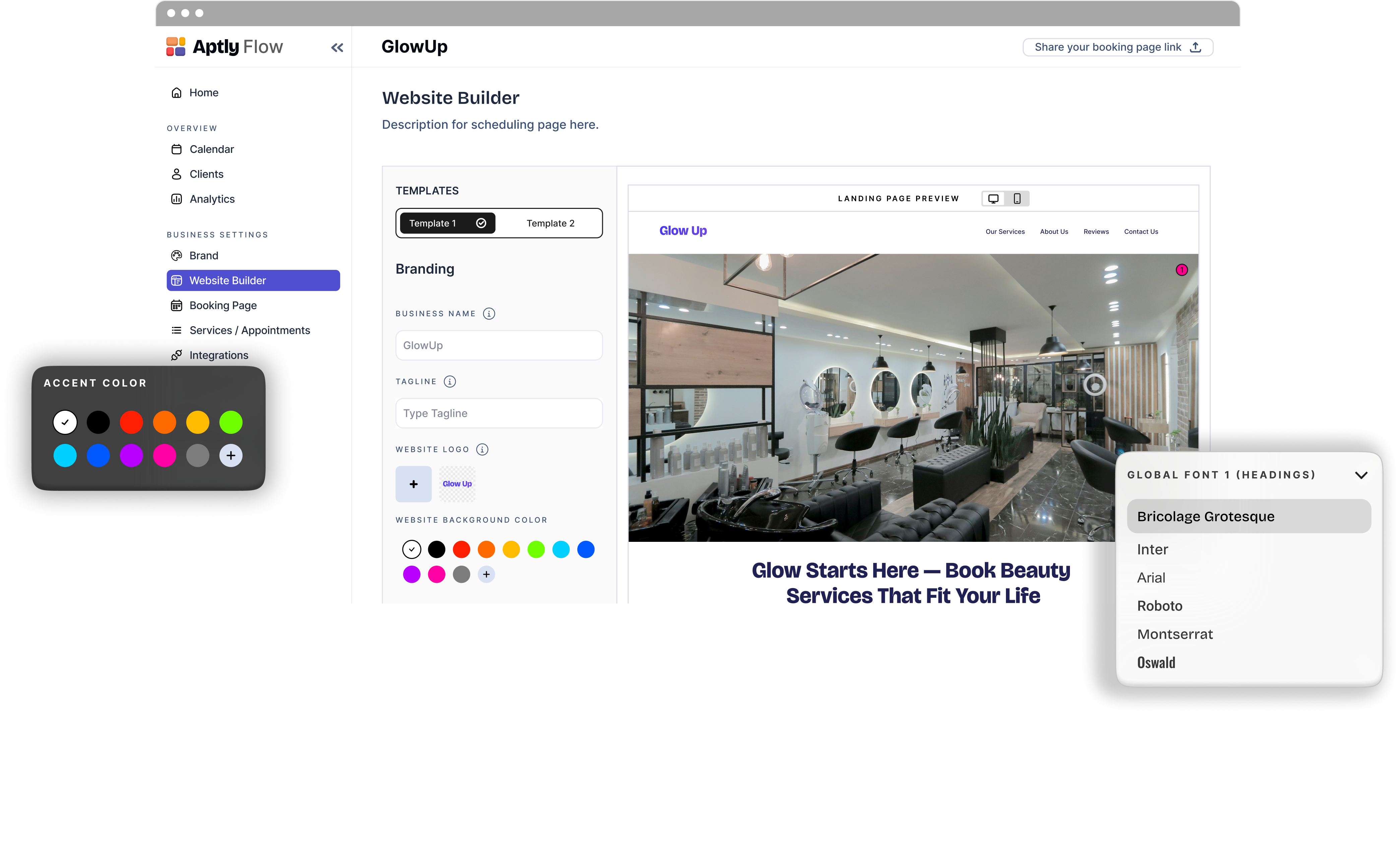 Your website, built for bookings and discovery.